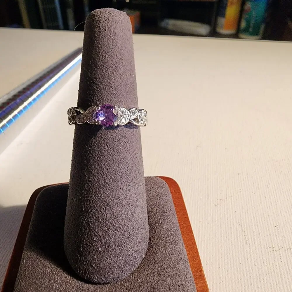 BOMB PARTY RING LIGHT PURPLE ORNATE RING - Picture 2 of 5